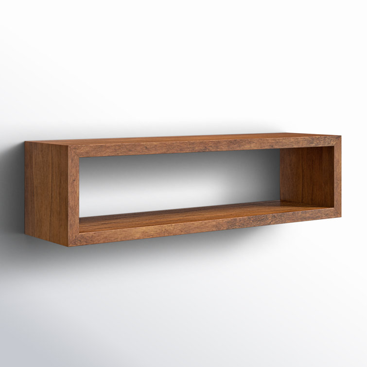 AllModern Robin Solid Wood Floating Shelf Size 8 H x 30 W x 8 D Finish Walnut Brown